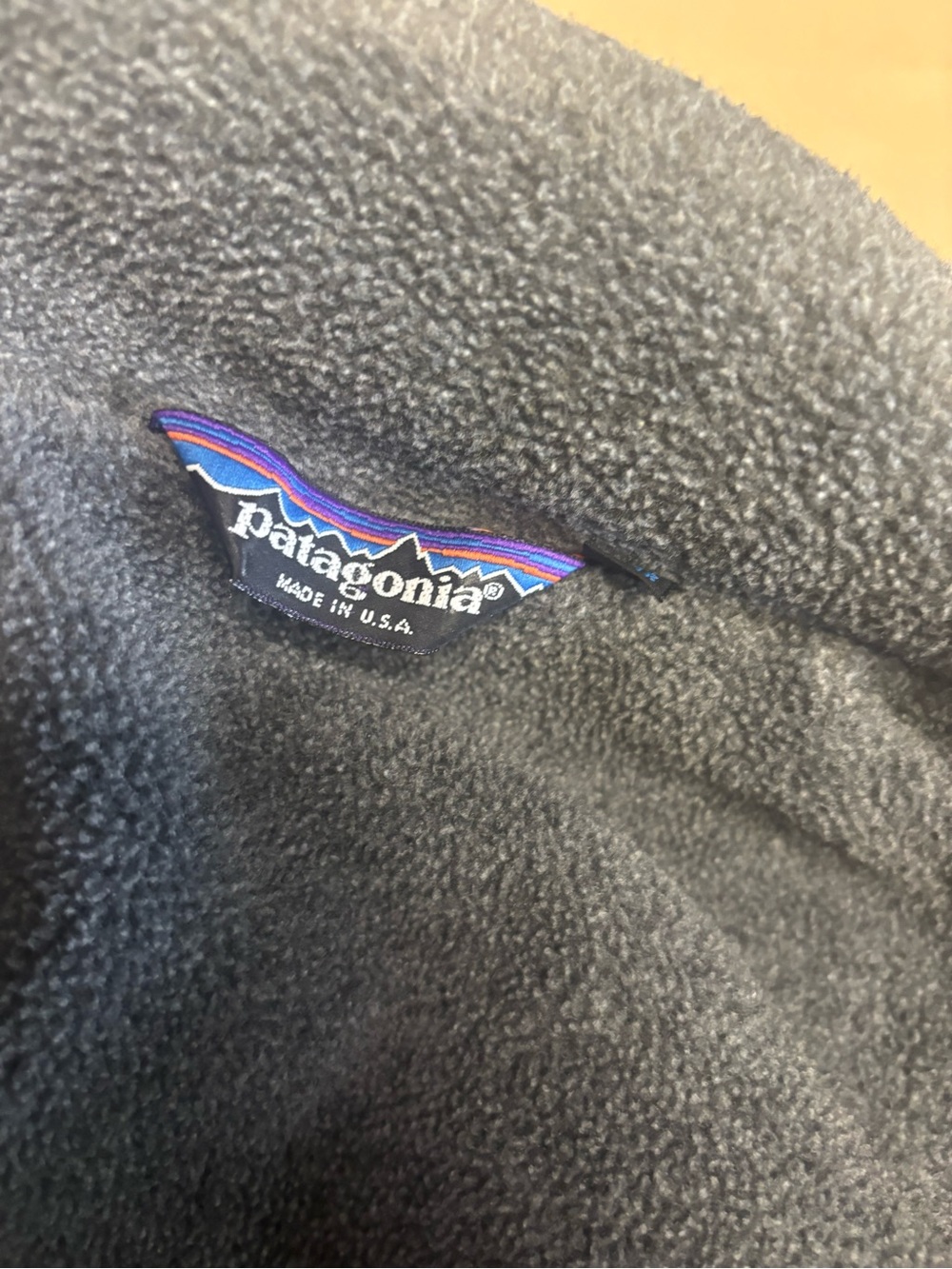 Patagonia Fleece Lined Jacket Size 11/12 Made in USA Synchilla Purple Zip - Picture 3 of 16